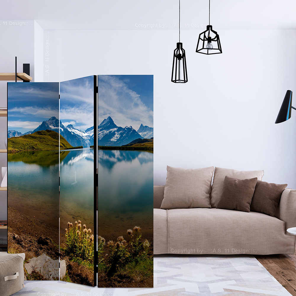 Rumsavdelare Skärmvägg Arkiio Lake With Mountain Reflection Switzerland 135x172 cm