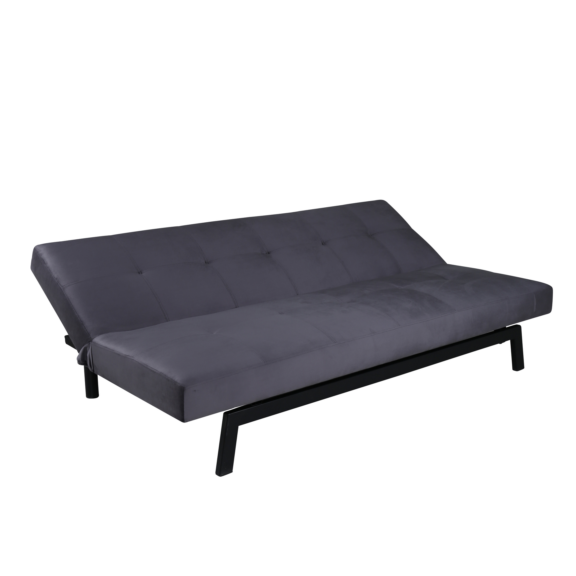 Bäddsoffa Venture Home Bodil Grå Sammet 2-sitssoffa 180x80x55 cm 1 Sovplats