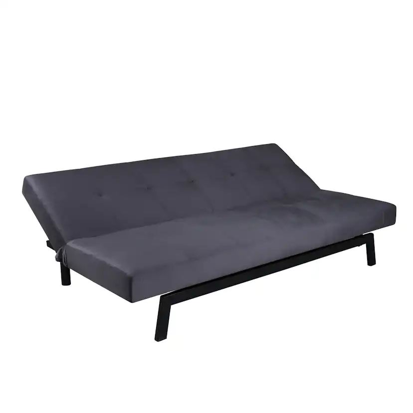 Bäddsoffa Venture Home Bodil Grå Sammet 2-sitssoffa 180x80x55 cm 1 Sovplats
