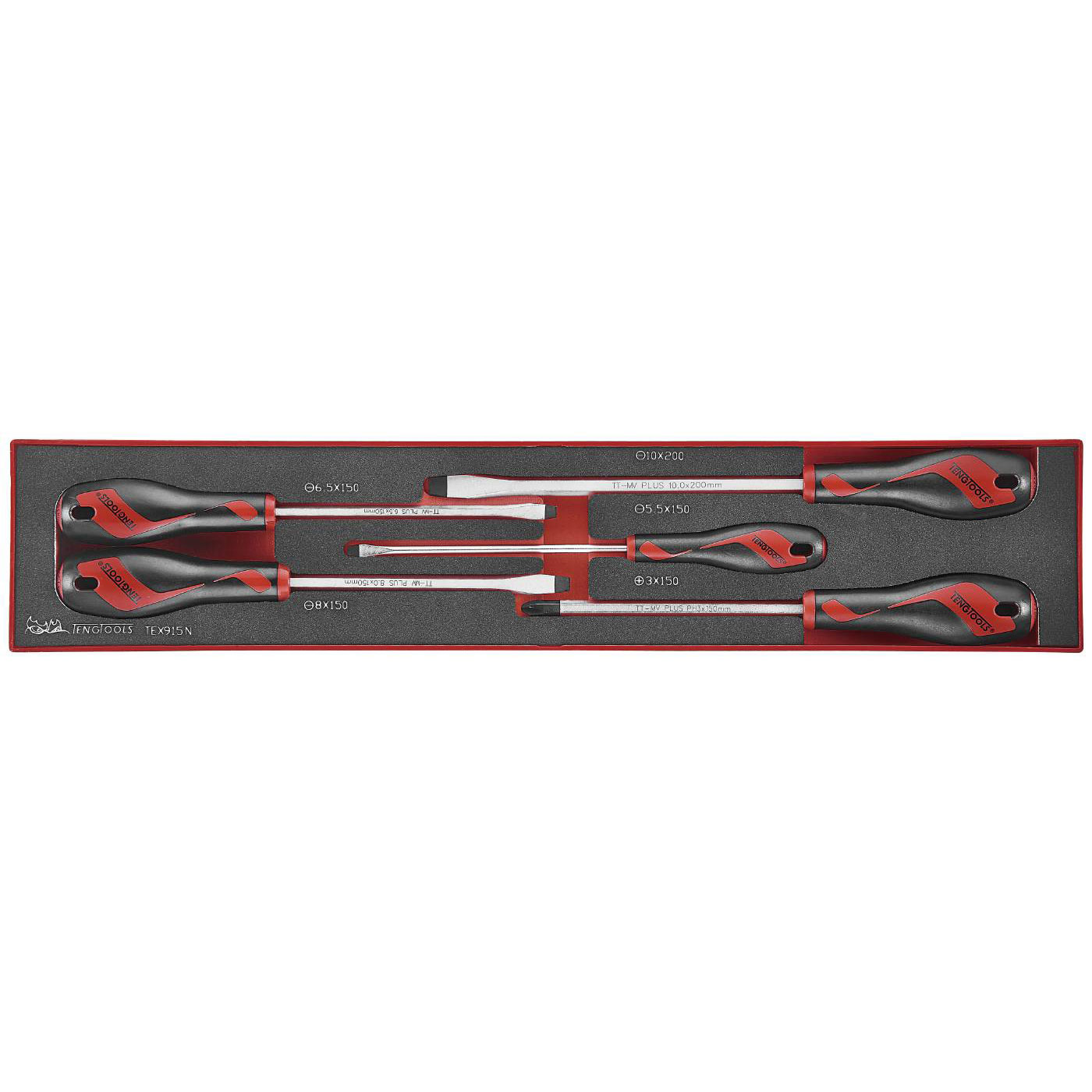 Skruvmejselsats 5 delar Teng Tools TEX915N