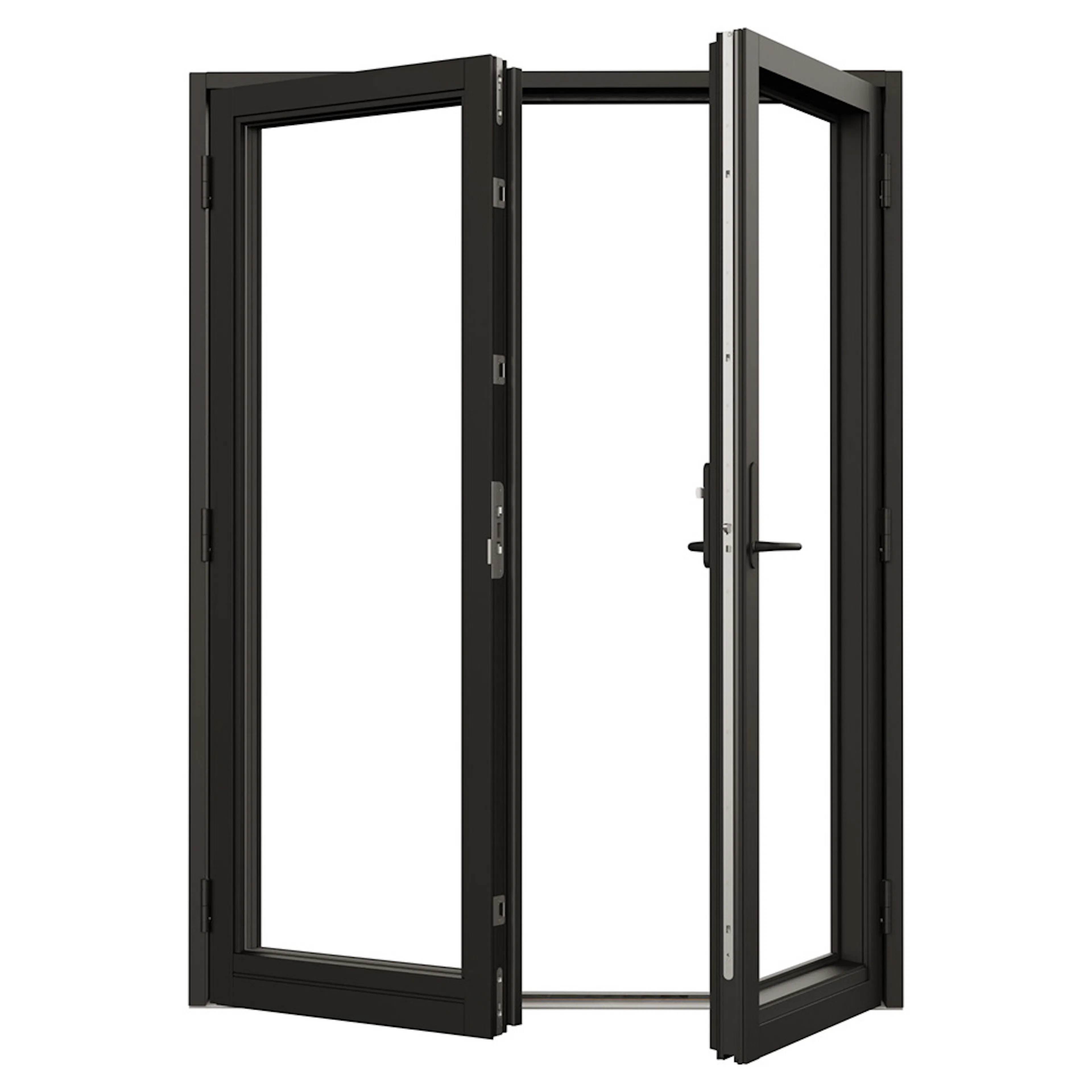 NTech parfönsterdörr helglasad BlackLine trä/alu Svanenmärkt BxH: 140x210 cm