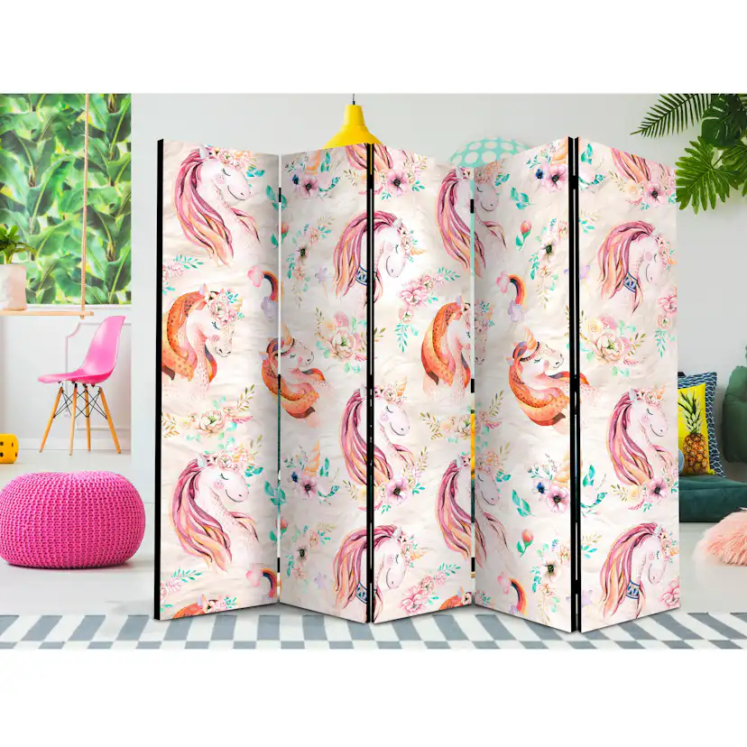 Rumsavdelare Arkiio Pastel Unicorns II 225x172 cm