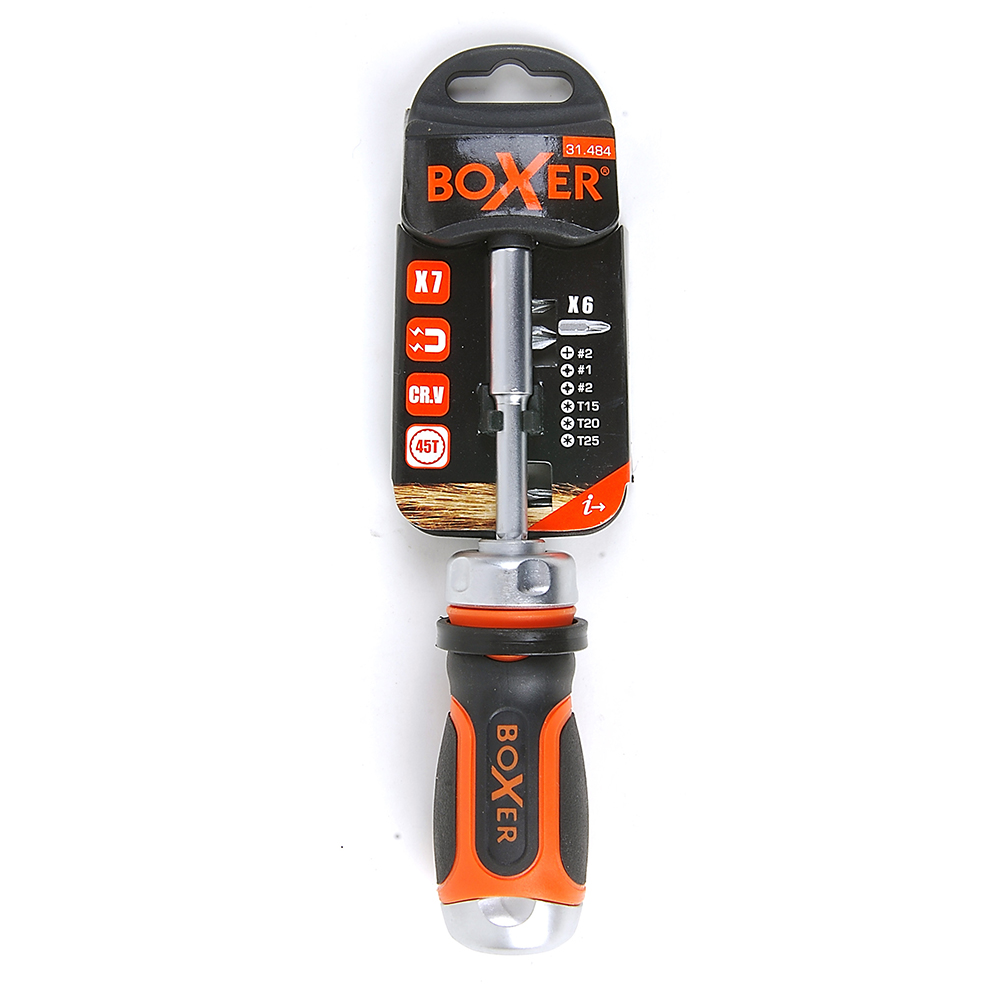 Spärrskruvmejsel Boxer Med 6 Bits