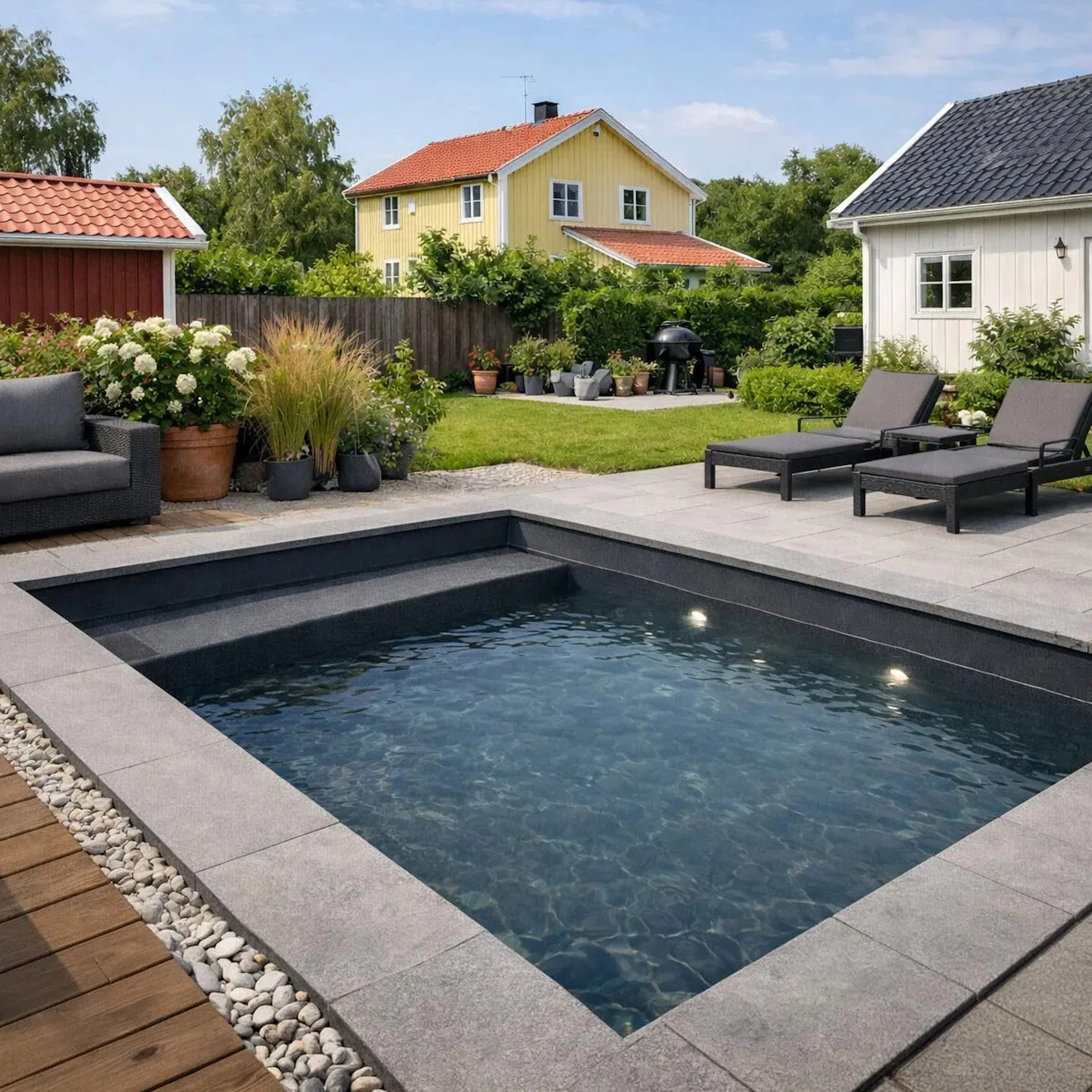 Poolpaket Planet Pool Thermoblock CF Block Premium 700 x 350 x 150 cm, Granit Gray