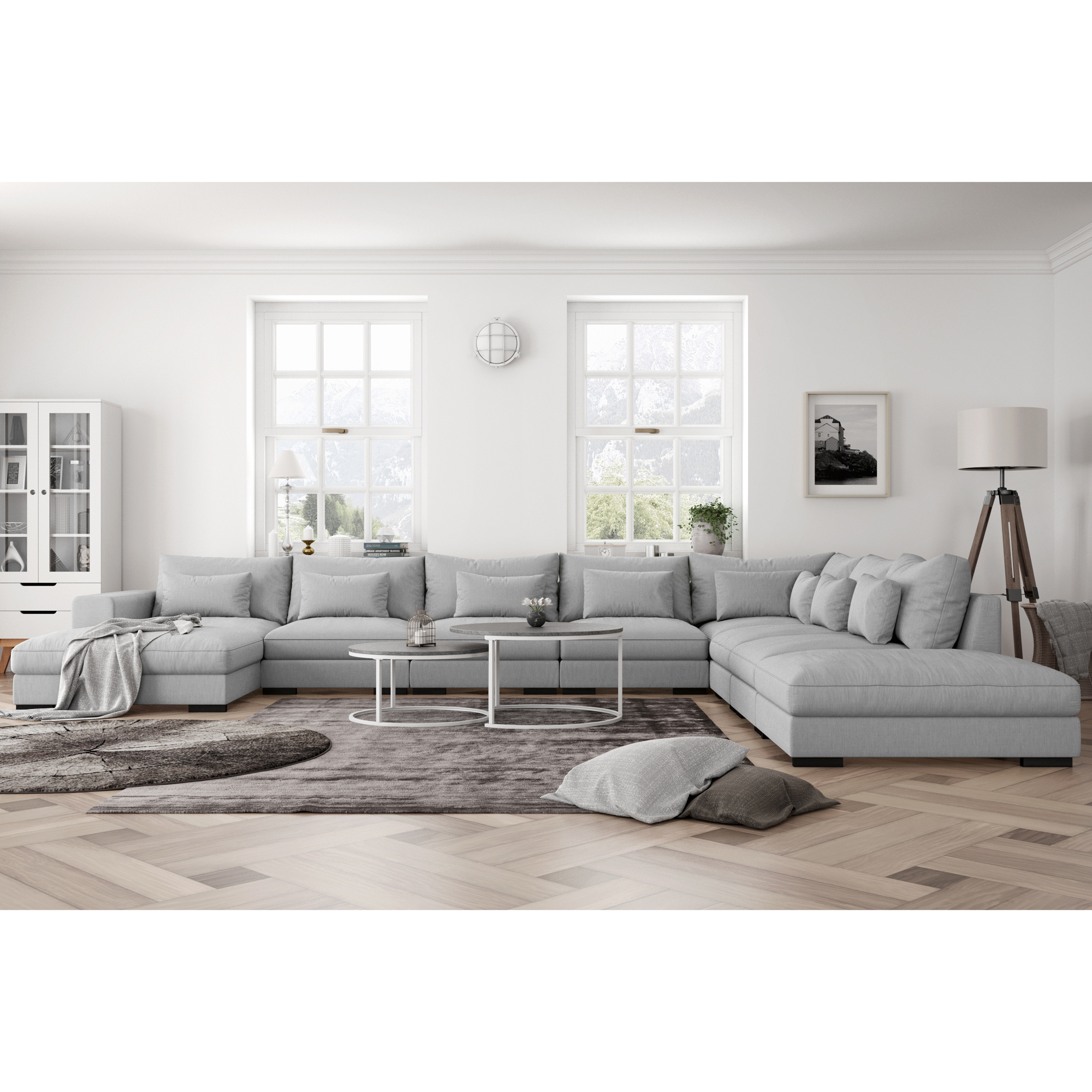 7-sitssoffa Scandinavian Choice Dubai U-formad Modulsoffa med Schäslong och Divan 527 cm