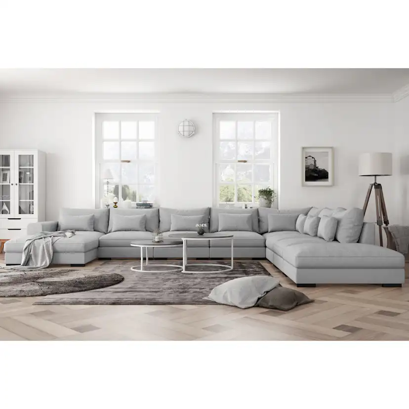7-sitssoffa Scandinavian Choice Dubai U-formad Modulsoffa med Schäslong och Divan 527 cm