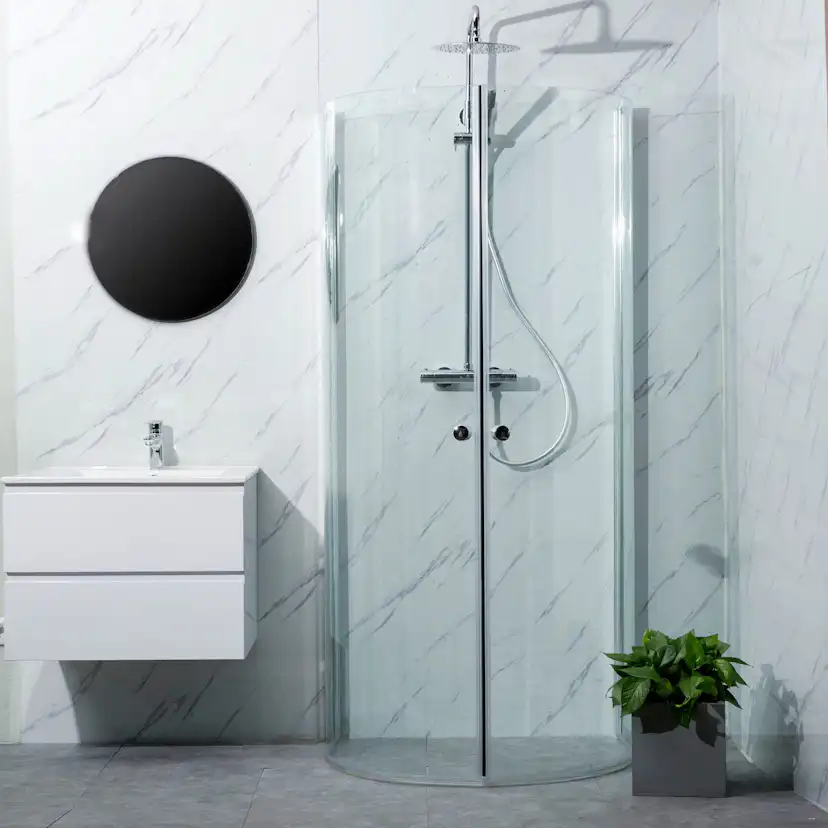 Duschhörn Bathlife Mitt Aluminium