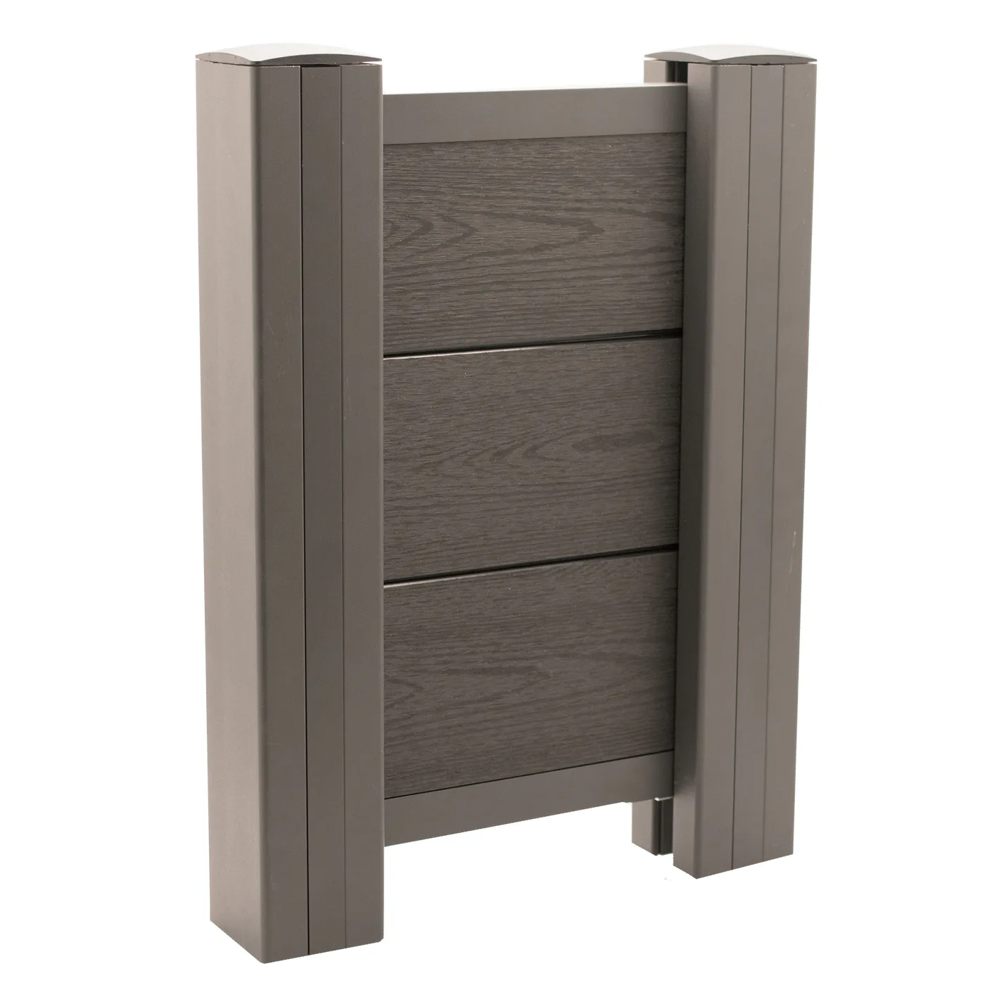 Komposit spontad trälook staketset 1 modul, 116,3 cm höjd Antal Moduler: 1