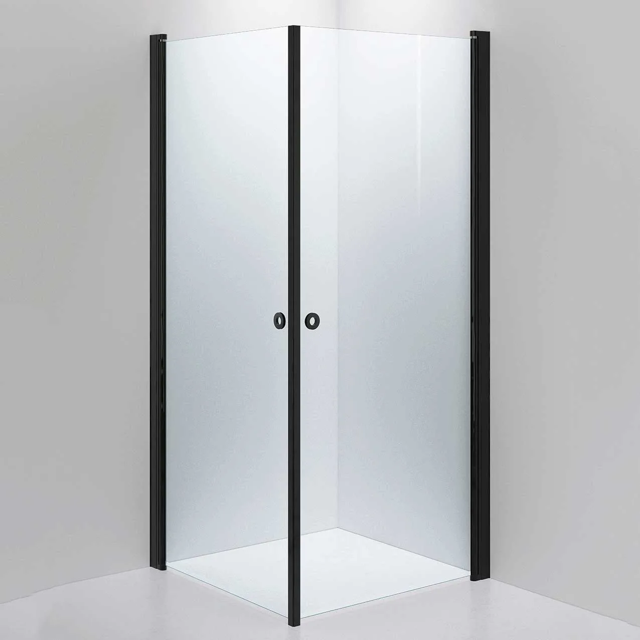 Duschhörna INR Linc Angel 800 x 900 Klarglas Timeless Svart 800x900 mm, Klarglas med Timeless, Svart