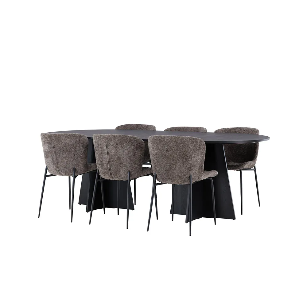 Matgrupp Venture Home Bootcut Oval med 6 Modesto Stolar