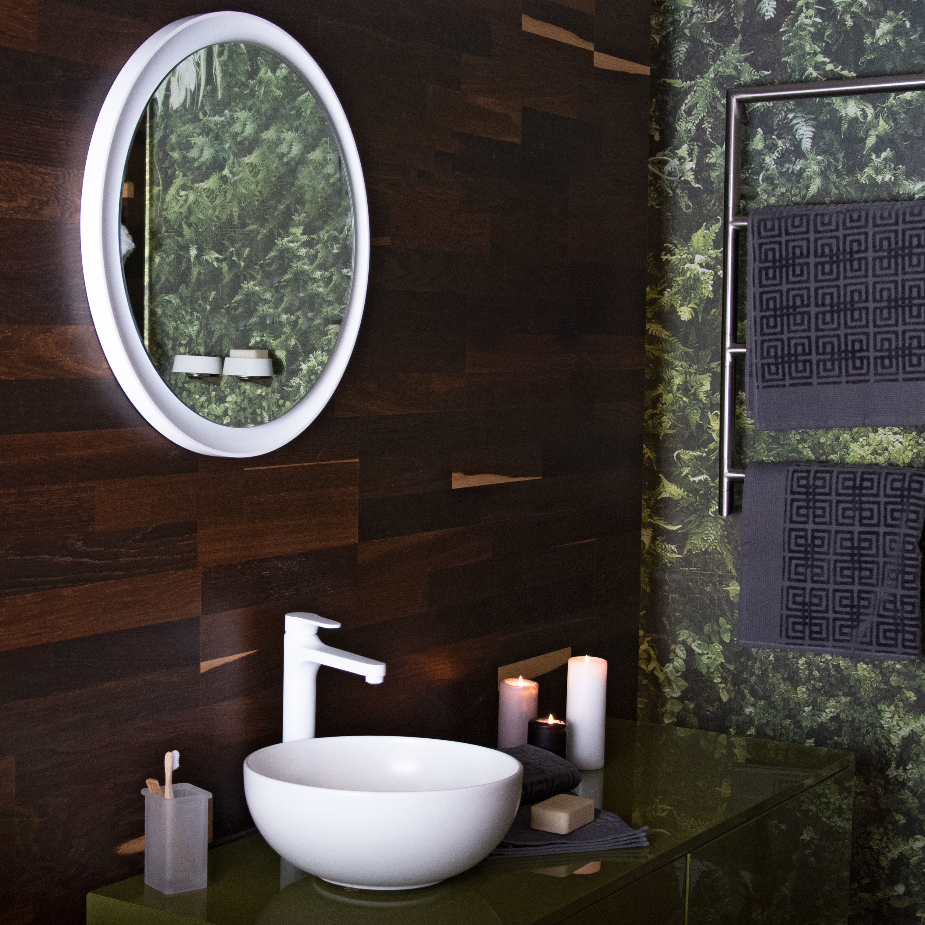 Spegel LH Elegant med LED Belysning Rund