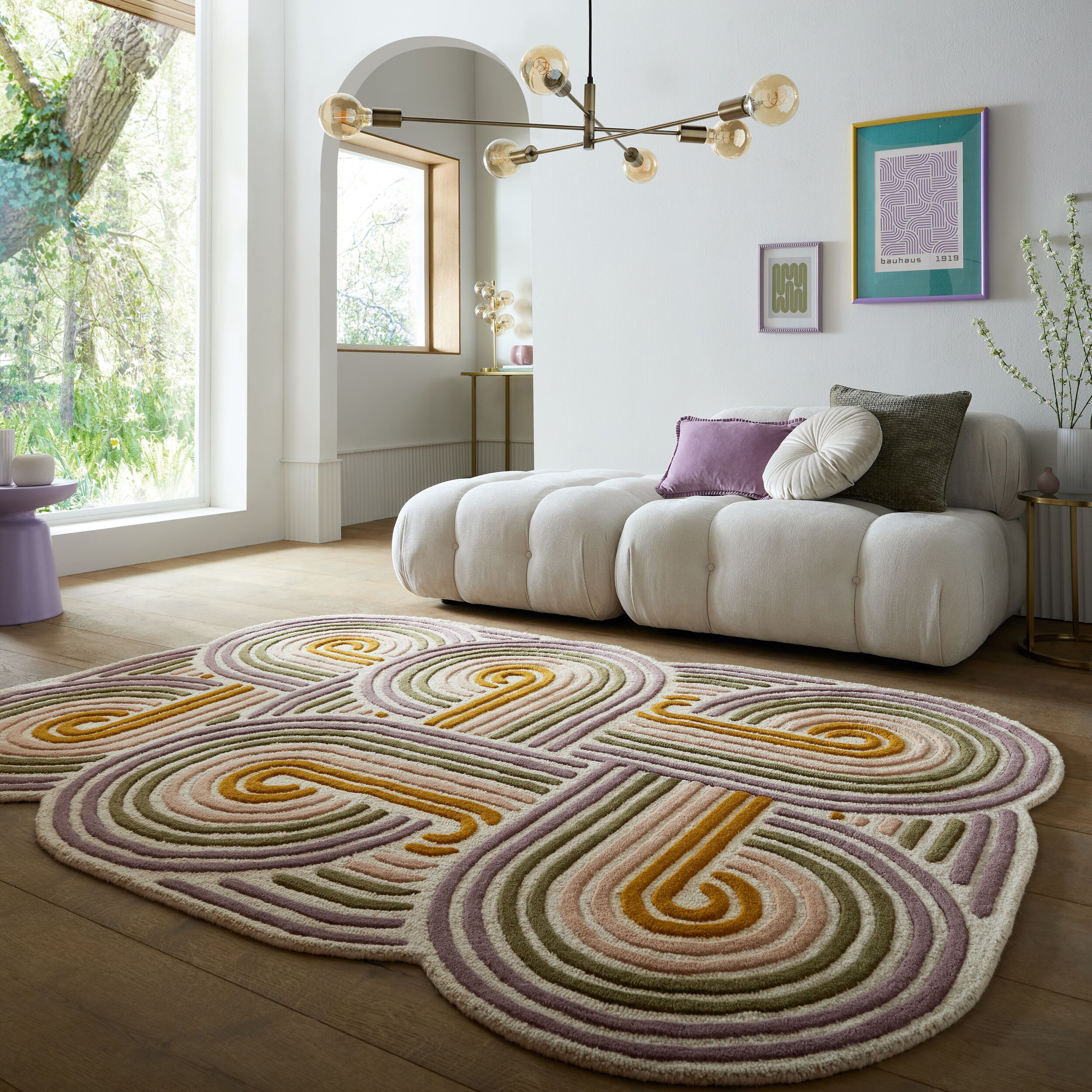 Rektangulär Matta Flair Rugs Spiral Shaped Wool