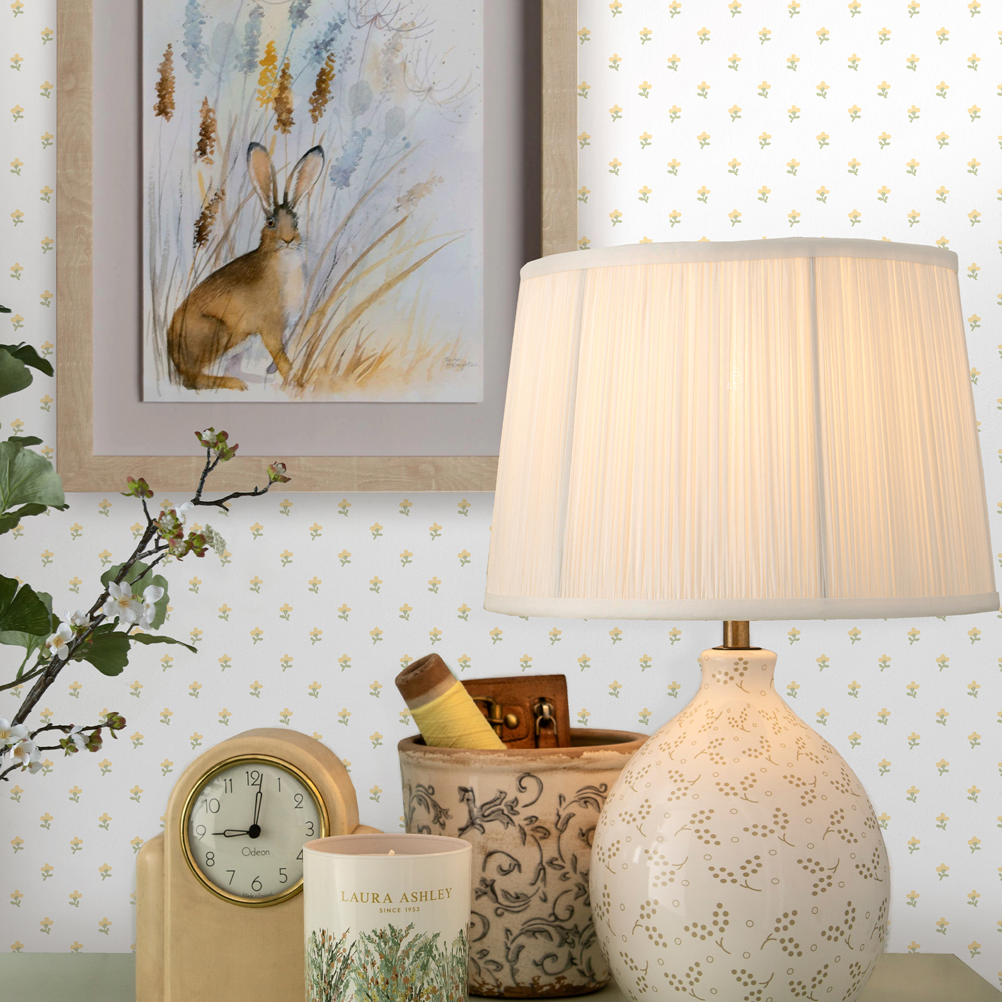 Tapet Laura Ashley Trä Violet Ochre Gul 119866
