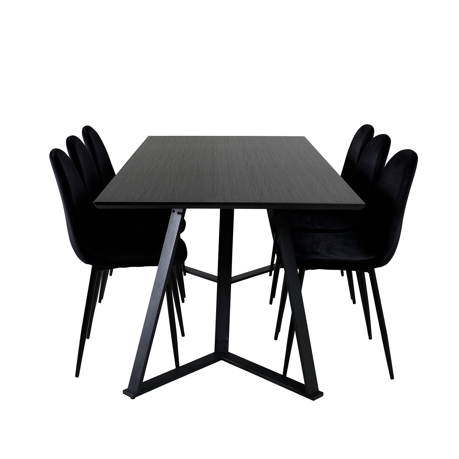 Matgrupp Venture Home Marina med 6 Polar Velvet stolar