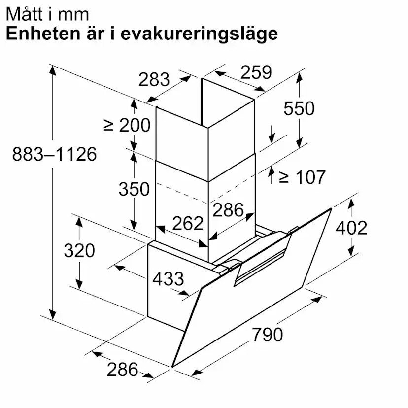 Köksfläkt Bosch DWK87FN60 Vägghängd Svart med WiFi och EcoSilence Drive