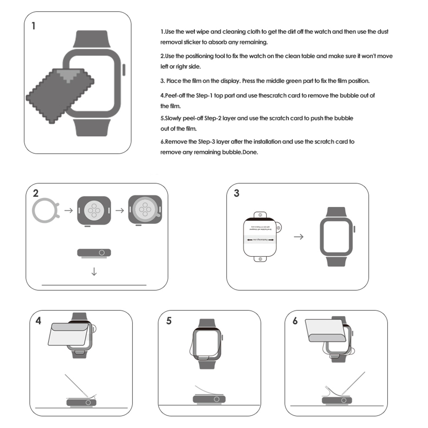 Skärmskydd Champion Apple watch 3-pack 44mm