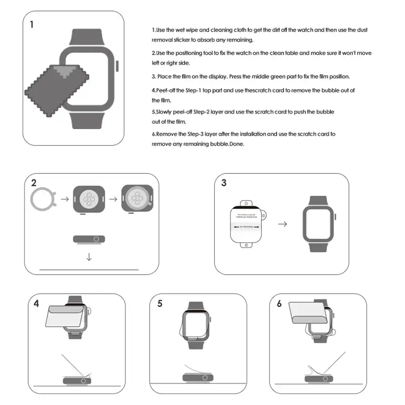 Skärmskydd Champion Apple watch 3-pack 44mm