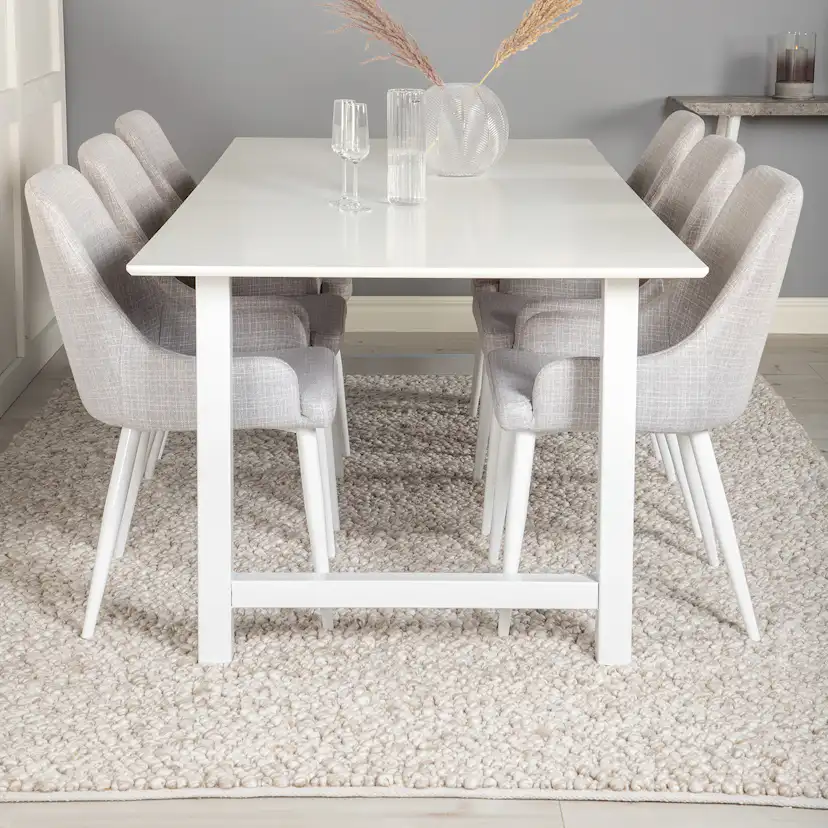 Matgrupp Venture Home Clara med 6 Plake Fåtöljer Polyestertyg