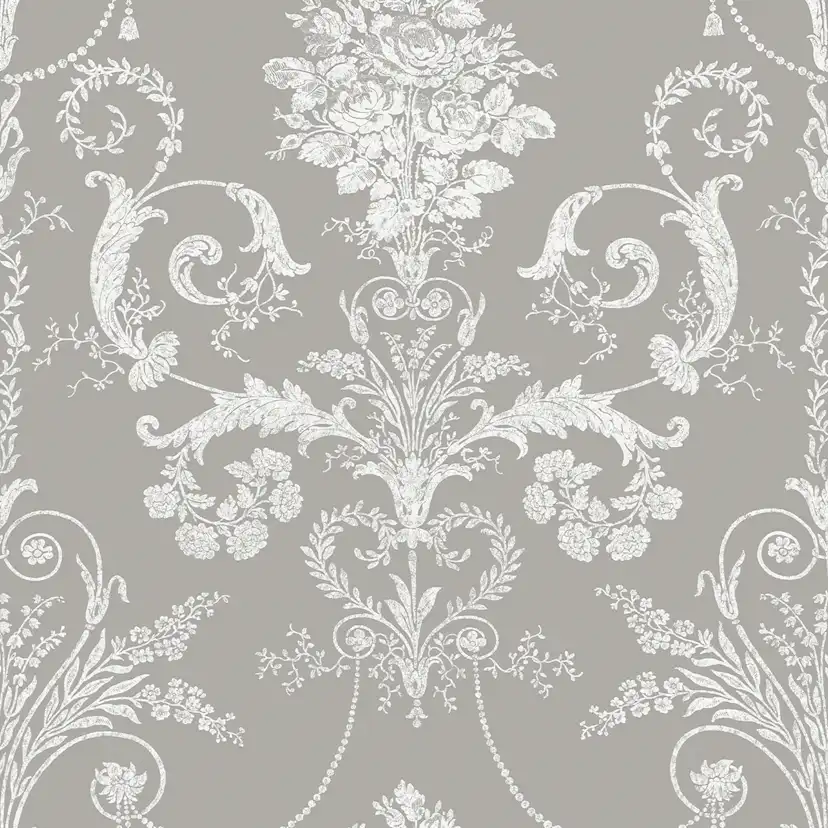 Tapet Laura Ashley Josette Steel 113383 EasyUp, Mönstrad