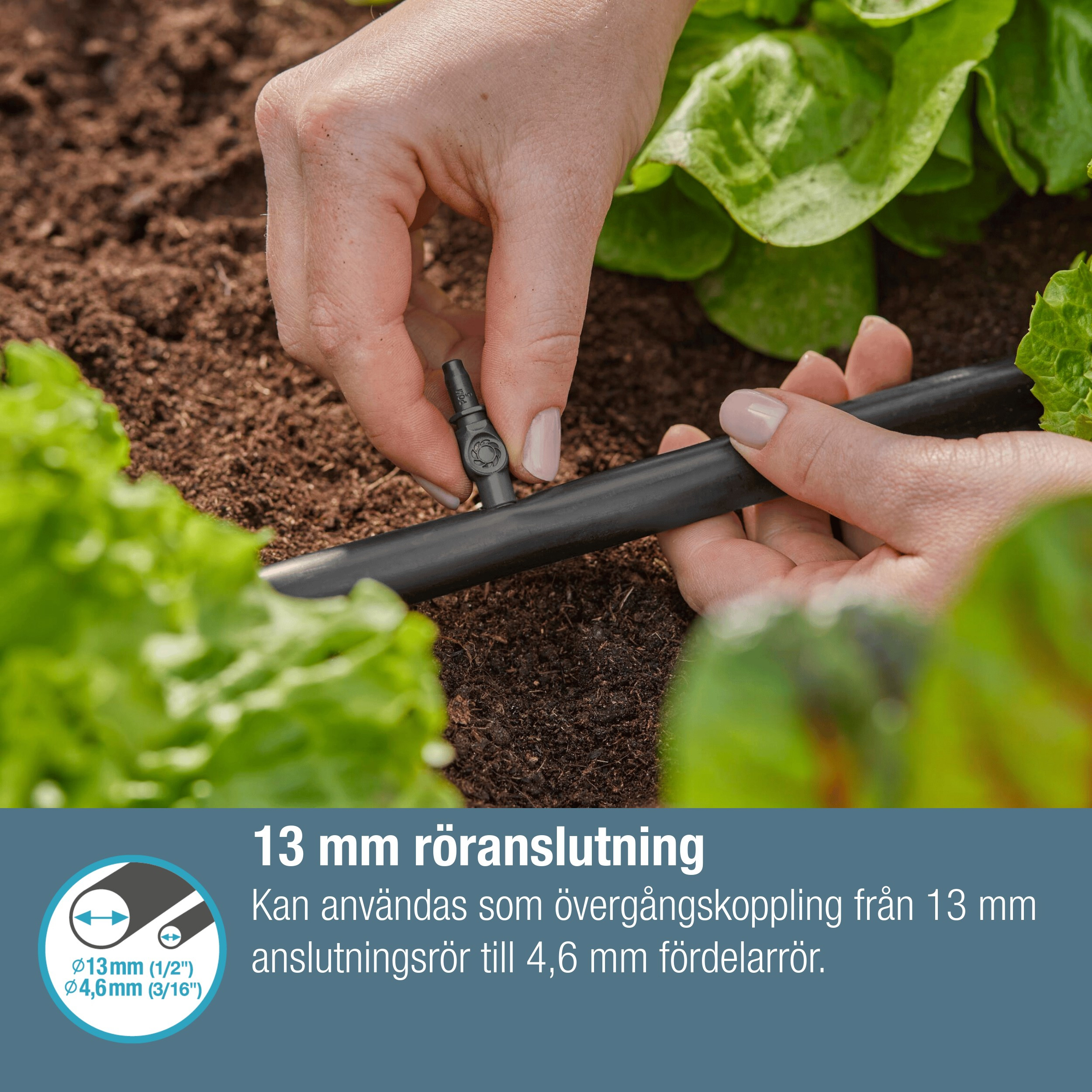 Skarvkoppling Gardena Micro-Drip 4,6 mm