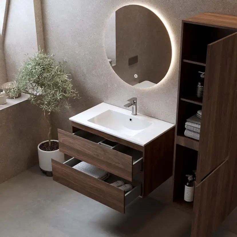 Tvättställsskåp Bathlife Eufori Valnöt