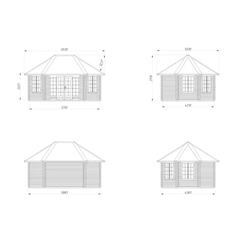 Lusthus Palmako Hanna 20,3 m2