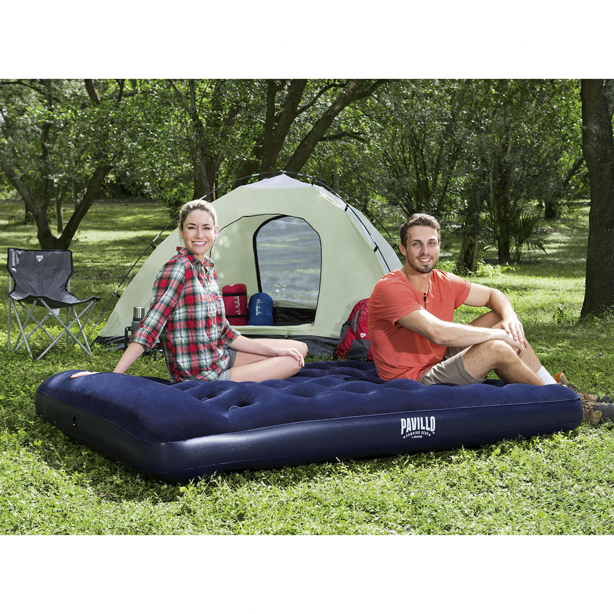 Uppblåsbar Madrass Bestway Pavillo Airbed Full Med Inbyggd Fotpump