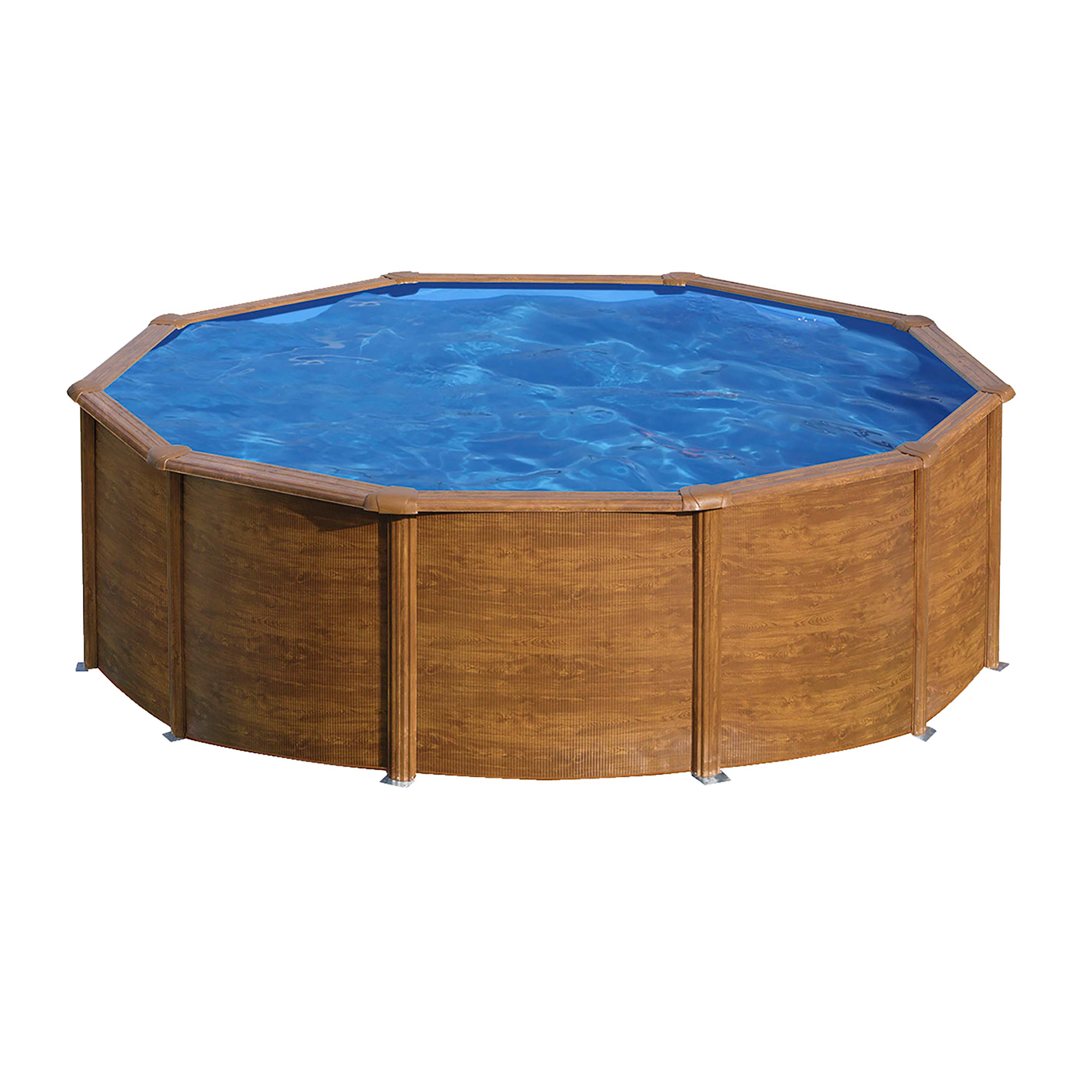 Basic Pool Rund Ø460 x 120 cm, Brun Ø460 cm, Djup: 120 cm, Färg:  Brun