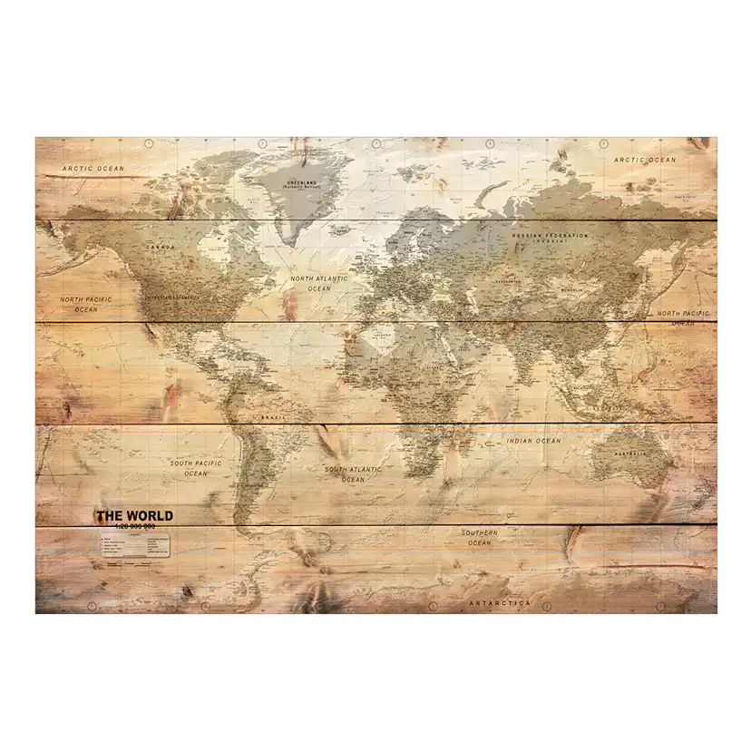 Fototapet Arkiio Map On Boards