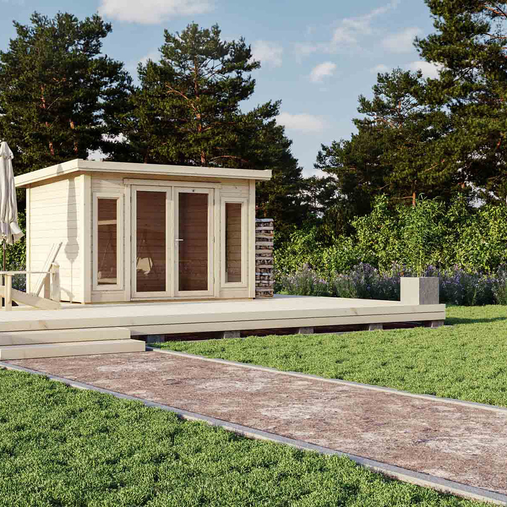 Friggebod Luoman Lillevilla Suovu 8,25 m² Komplett Stuga med Pulpettak