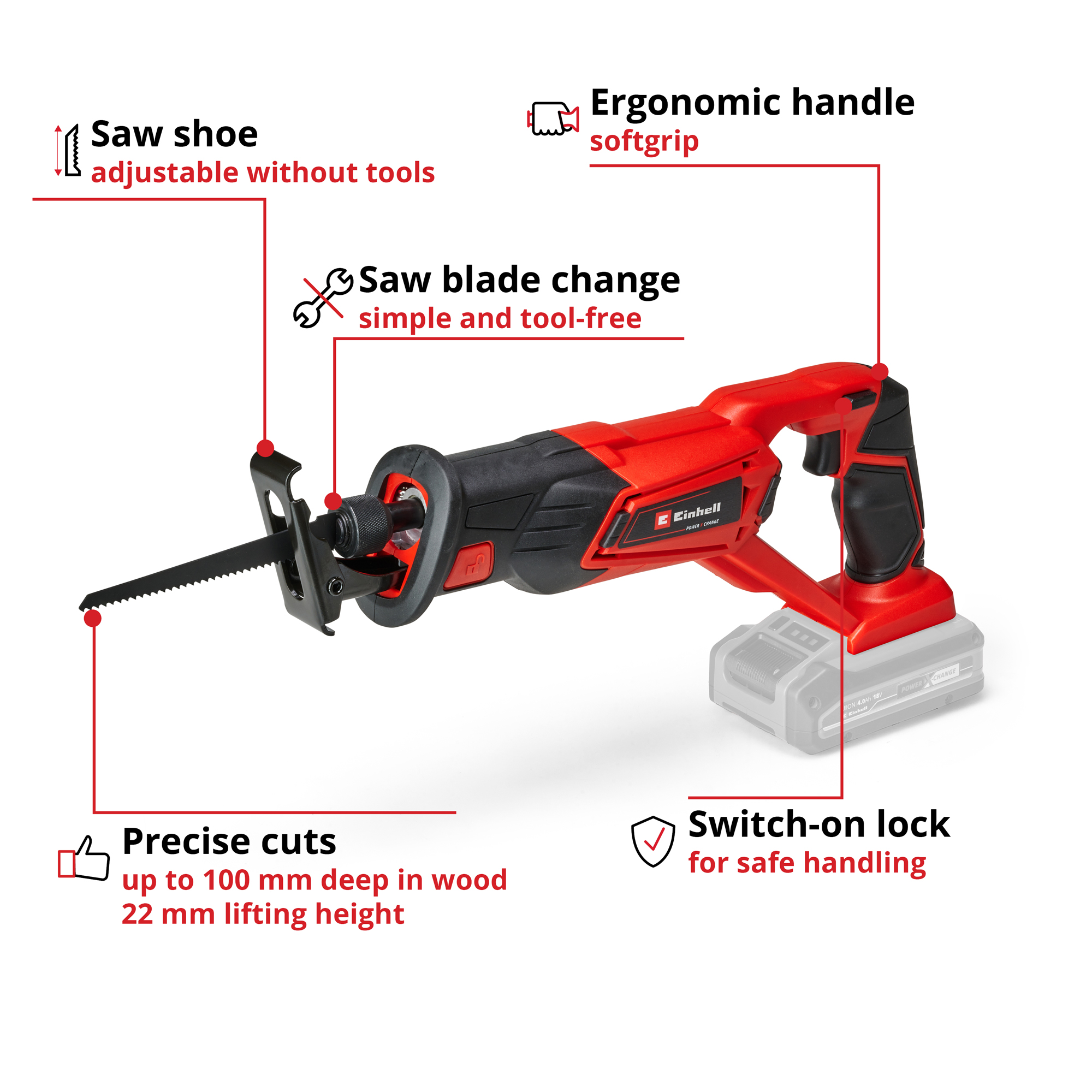 Tigersåg Einhell PXC TE-AP 18 Li Solo