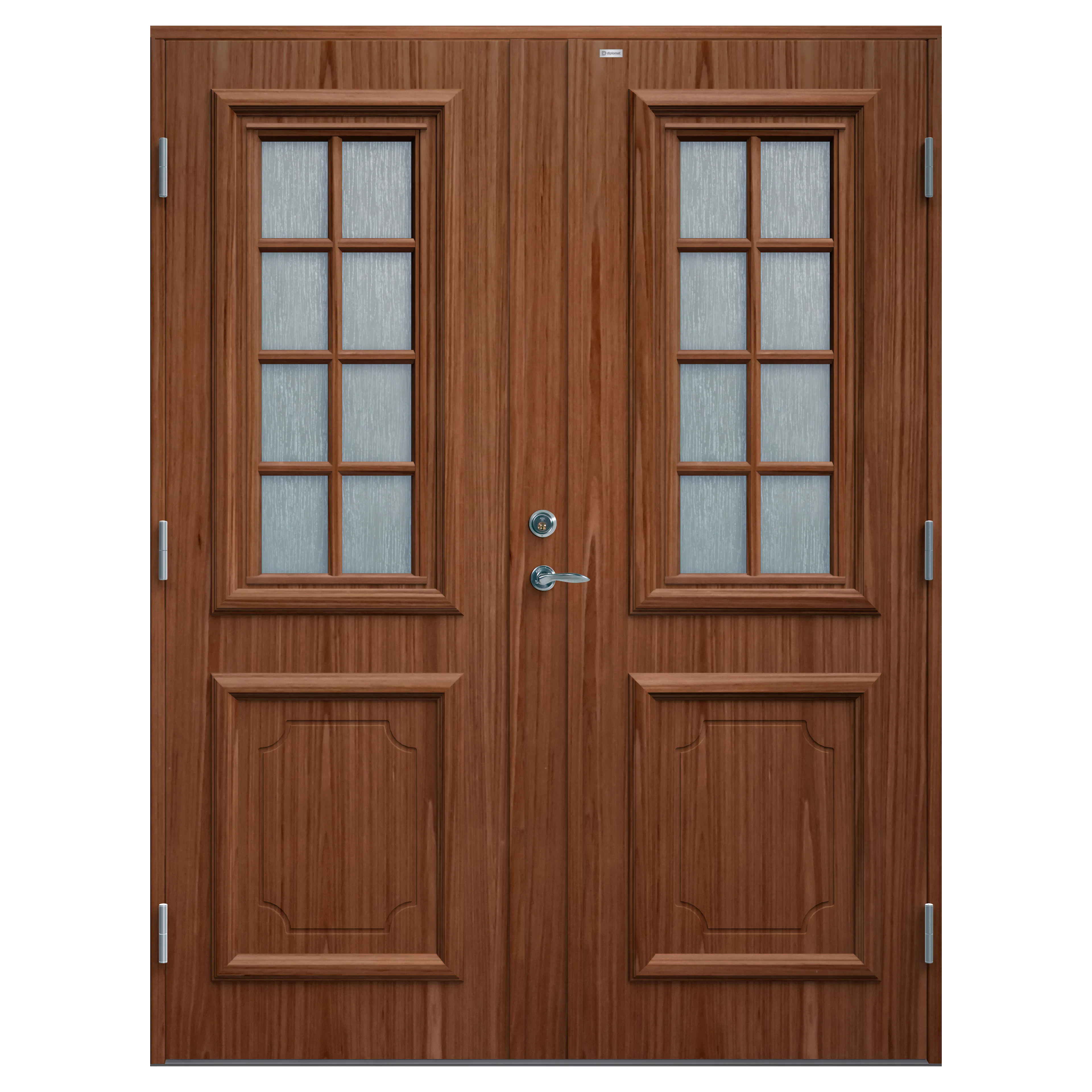 Parytterdörr Svea Glas 15x20 V Teak BxH: 150x200 cm, Vänster