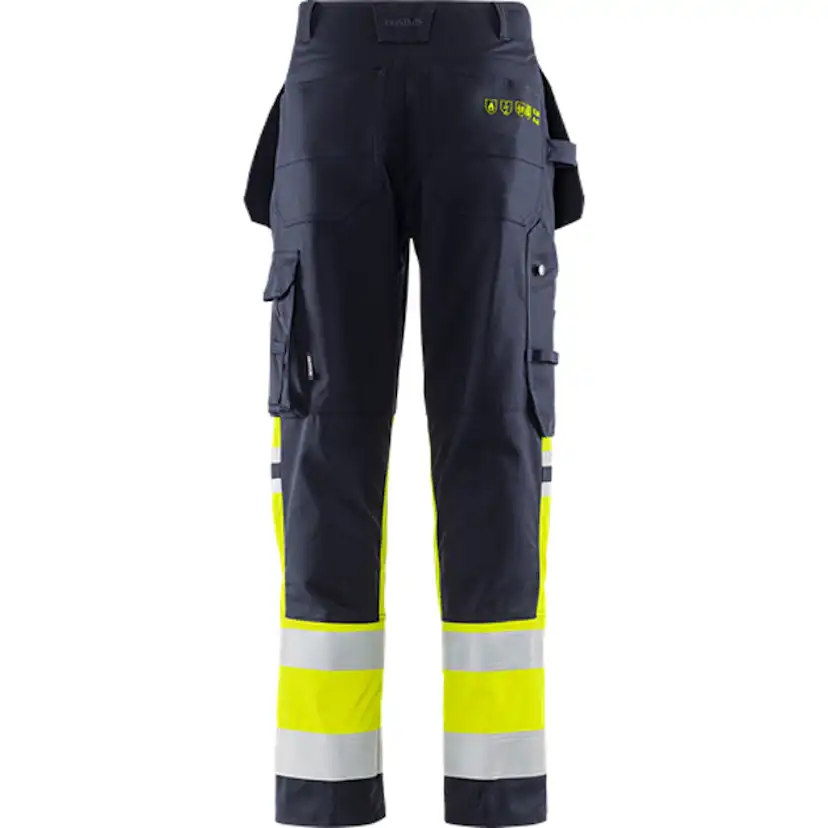 Flamestat hantverkarbyxa stretch 2163 ATHF, klass 1 Storlek: C154, Gul/Marinblå