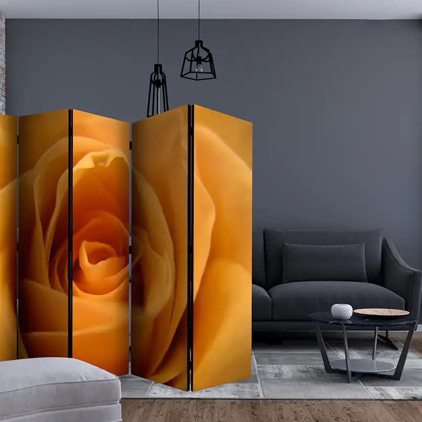 Rumsavdelare Skärmvägg Arkiio Yellow Rose – A Symbol Of Friendship II 225x172 cm