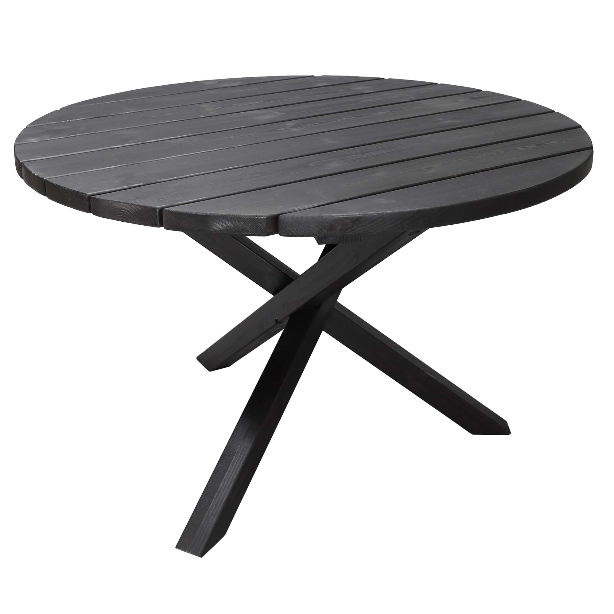Matgrupp Utomhus Baltic Garden Ø 112 cm bord & 4 Belize naturfärgade stolar