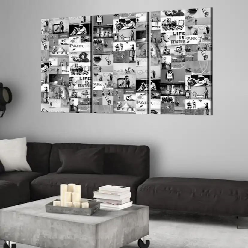 Tavla Arkiio Banksy Graffiti Collage III