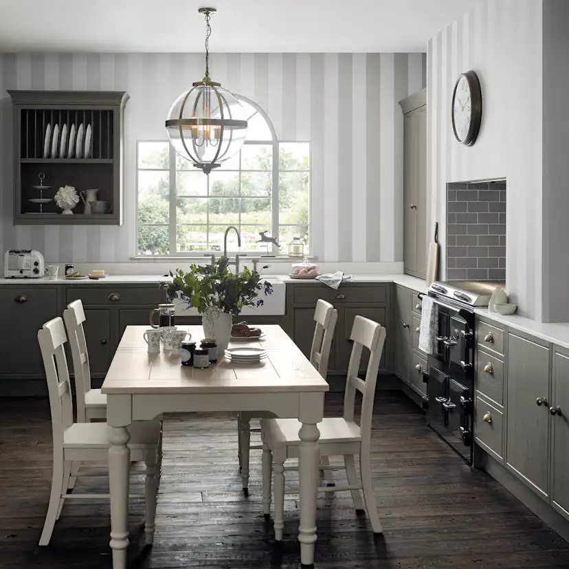 Tapet Laura Ashley Lille Pearlescent Streifen Vit