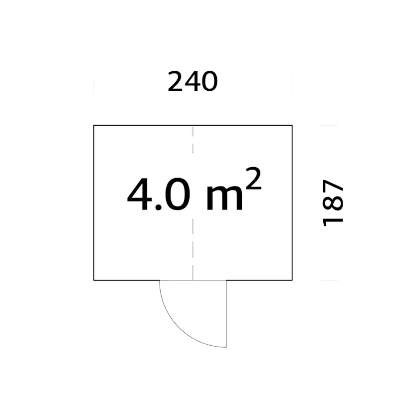 Förråd Palmako Emilia 4,4 m² (inv 4,0 m²)