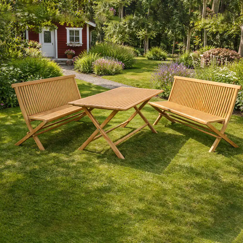 Trädgårdsbord Baltic Garden Milano fällbart bord 140 cm