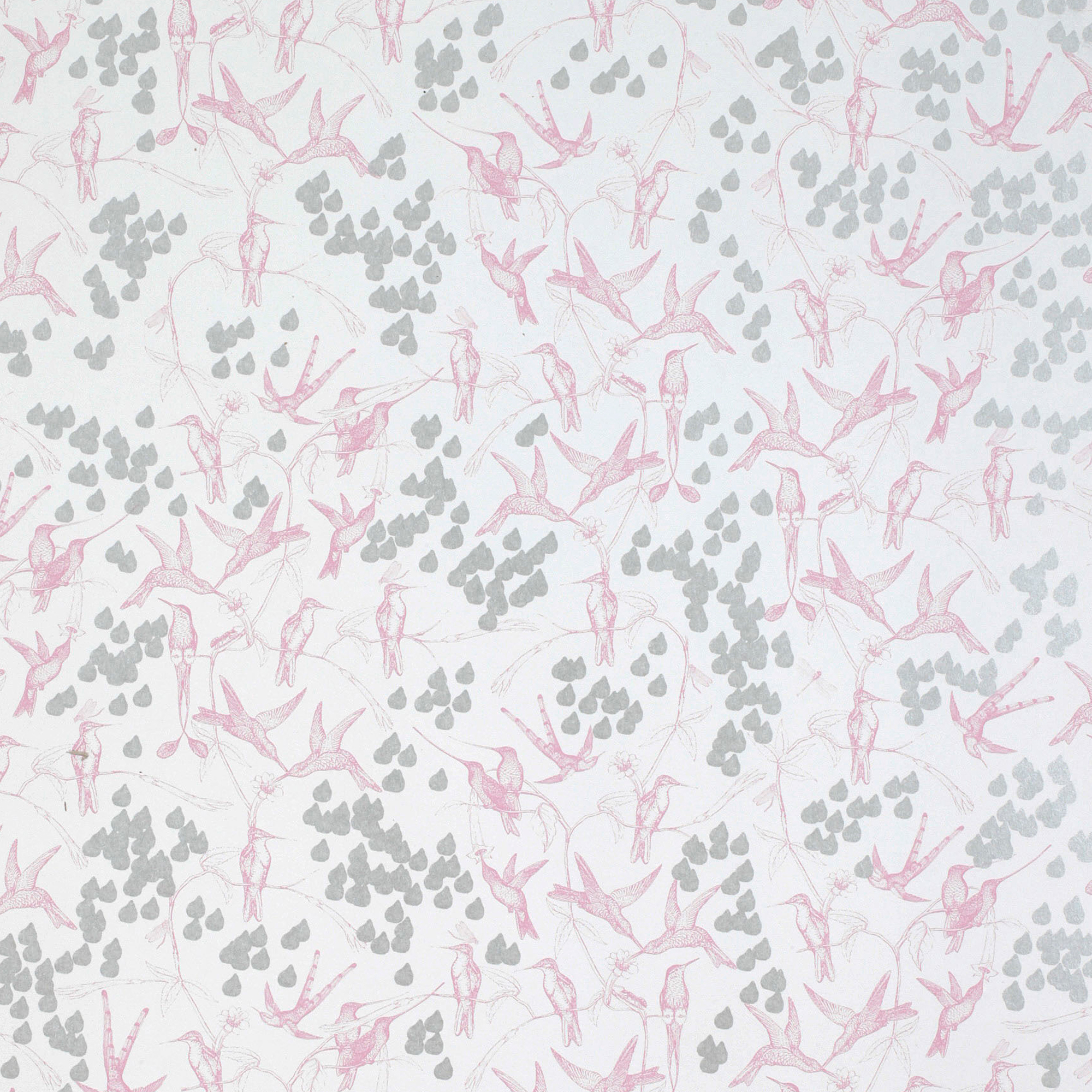 Tapet Mimou Rainbirds Natural/Pink