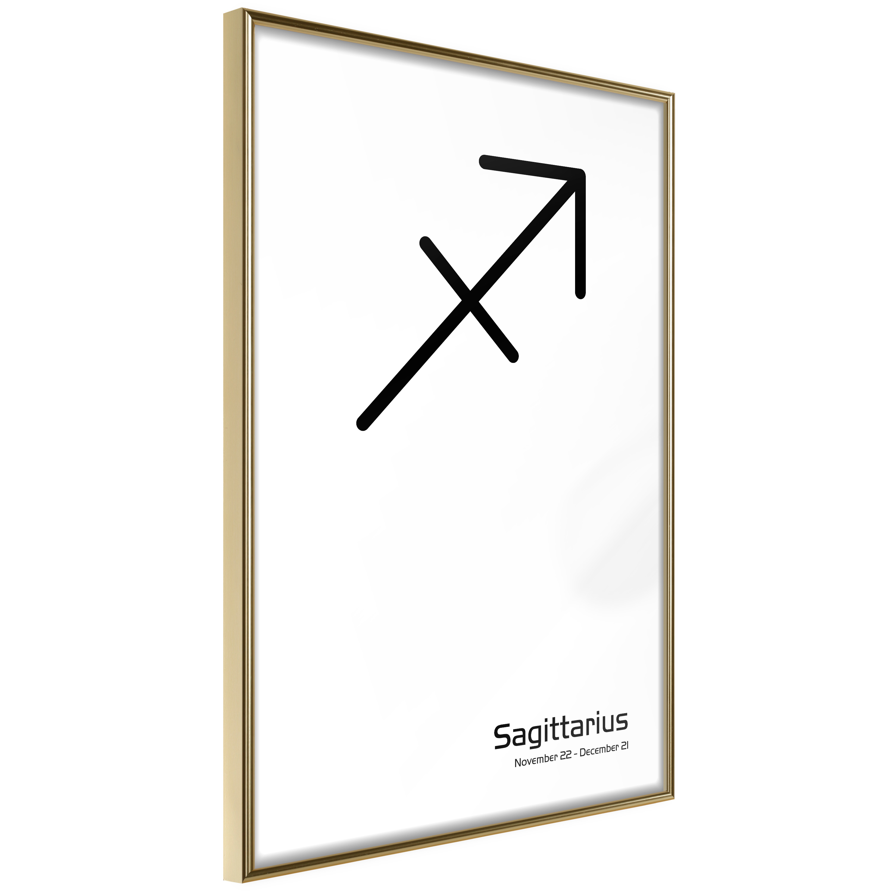 Affisch - Sagittarius [Poster] 30x45 Guld ram, 30x45 cm