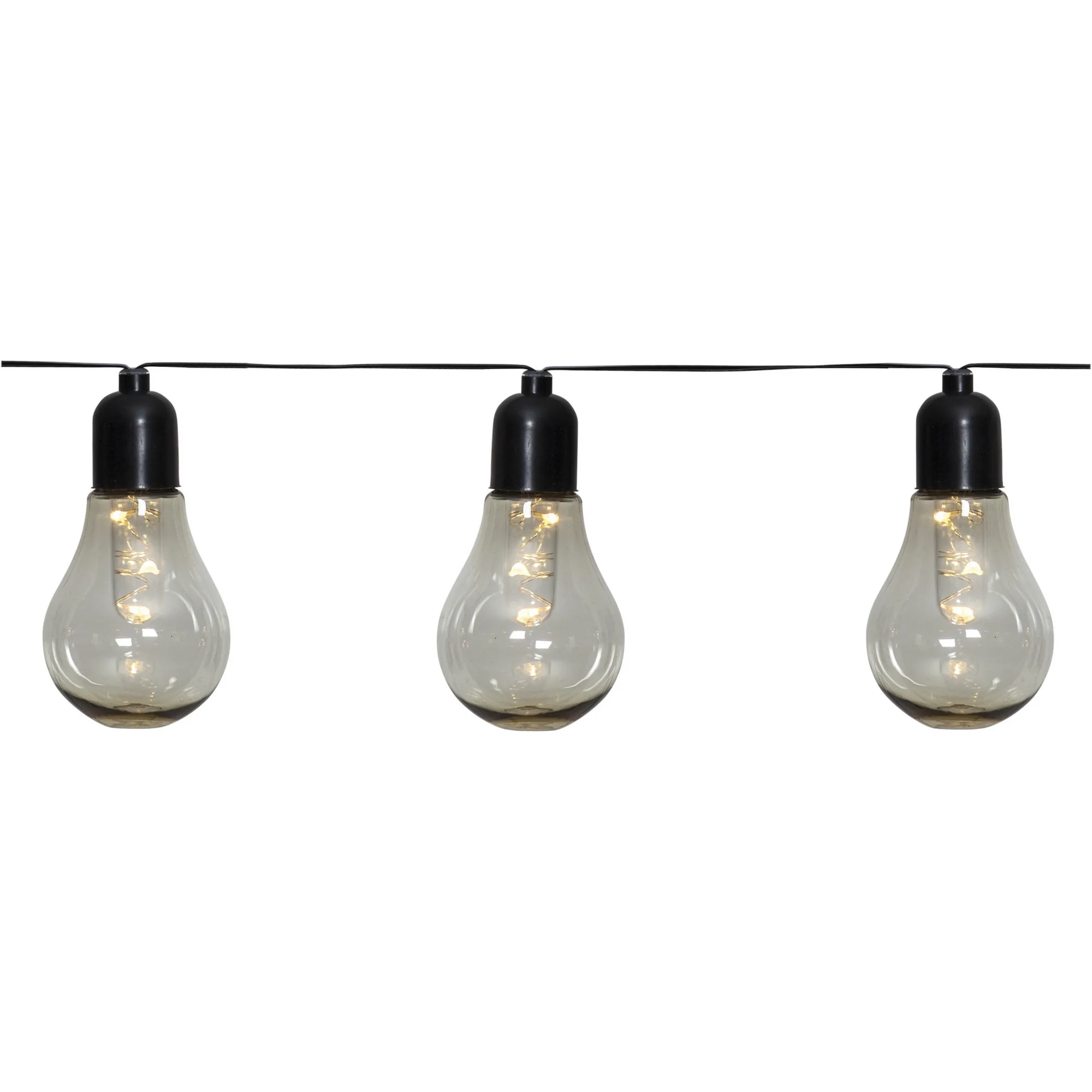 Ljusslinga Star Trading Glow 10L Batteridriven Utebelysning Svart 4m