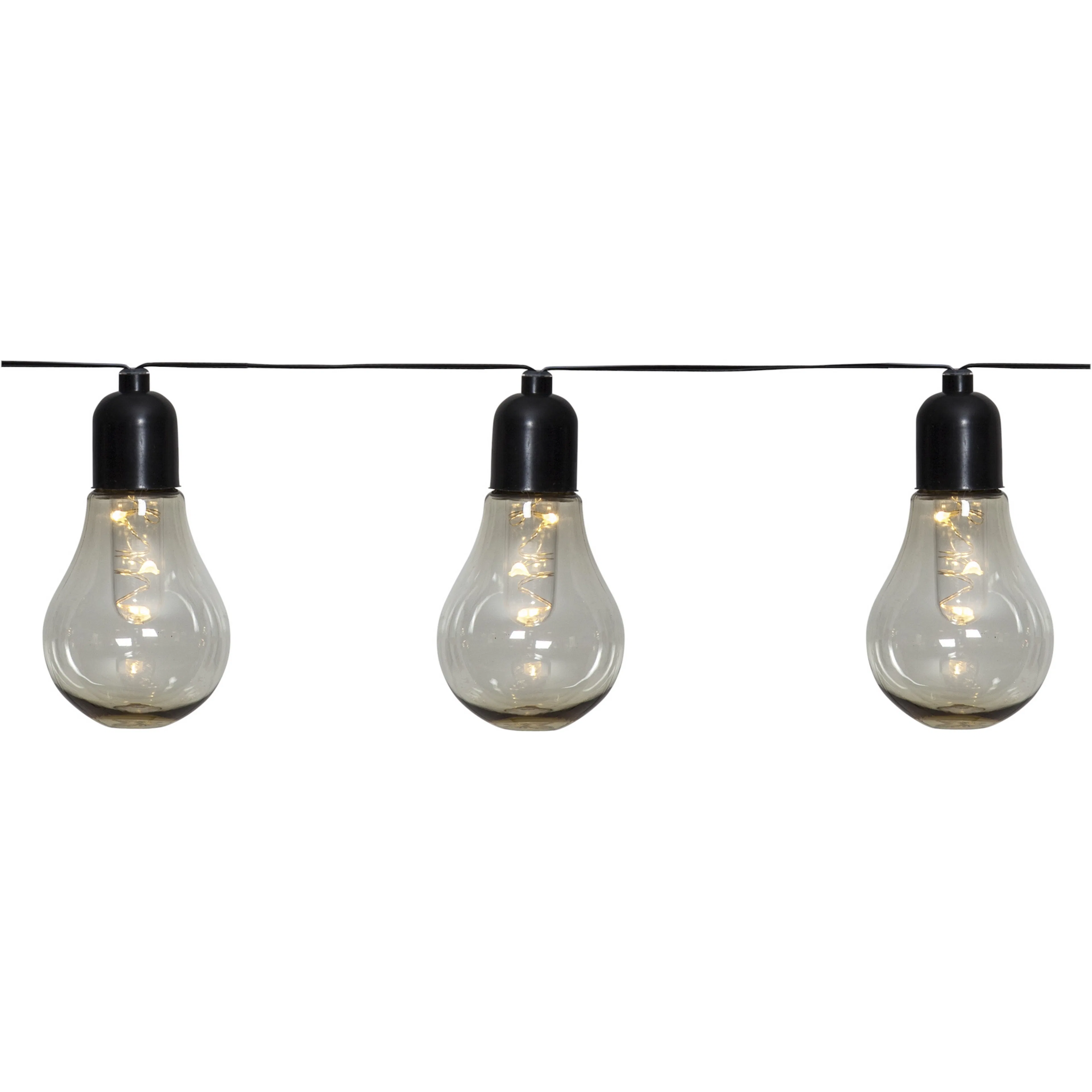 Ljusslinga Star Trading Glow 10L Batteridriven Utebelysning Svart 4m