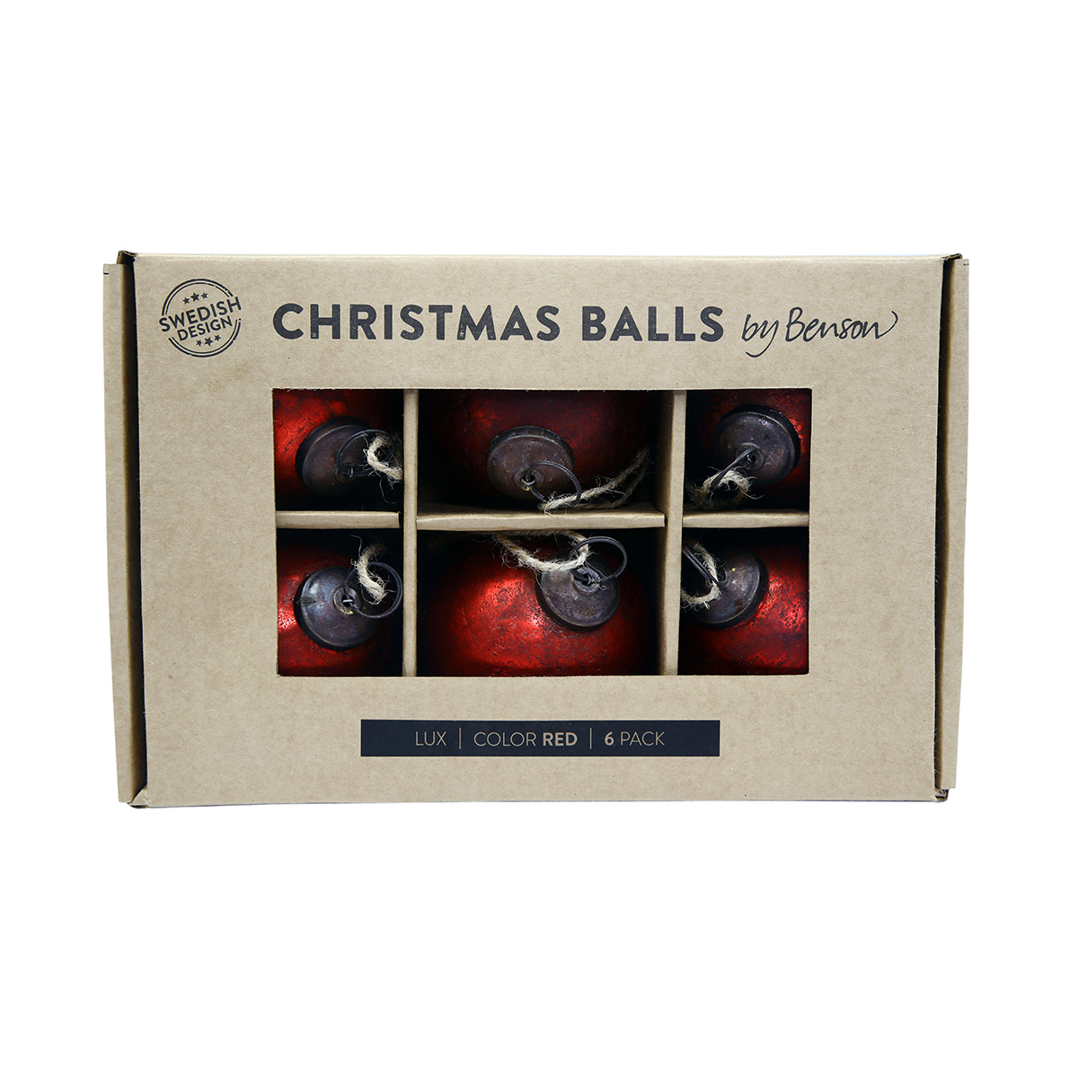 Christmas Balls Lux - Red Röd