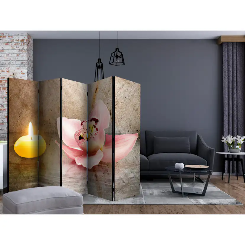 Rumsavdelare Arkiio Romantic Evening II Rosa/Gul 225x172 cm