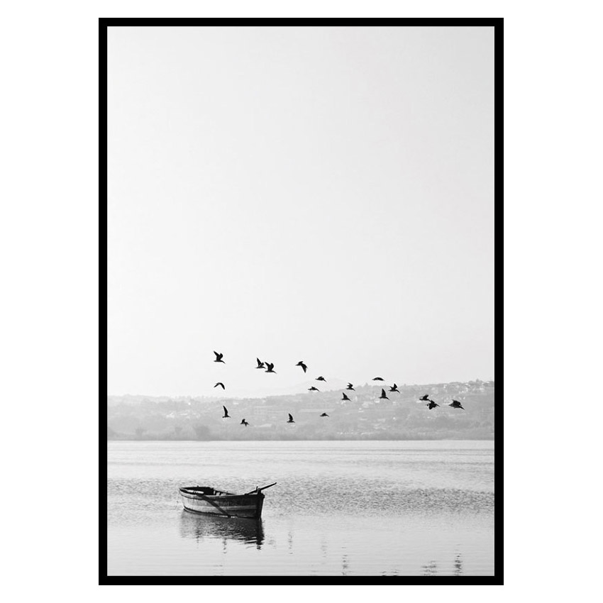 Poster Gallerix Birds over lake