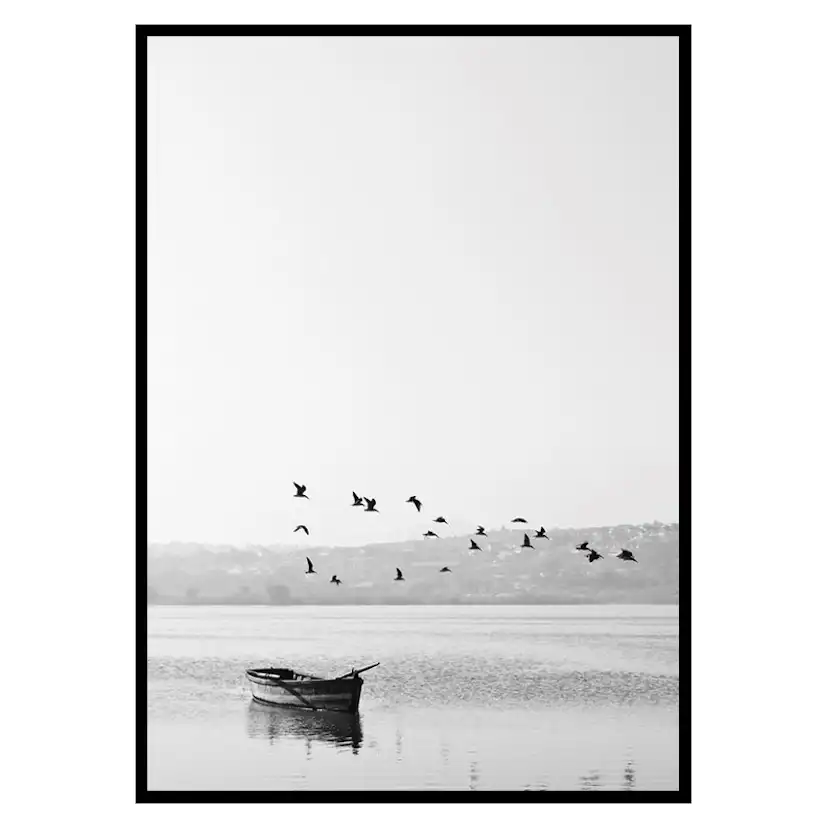 Poster Gallerix Birds over lake