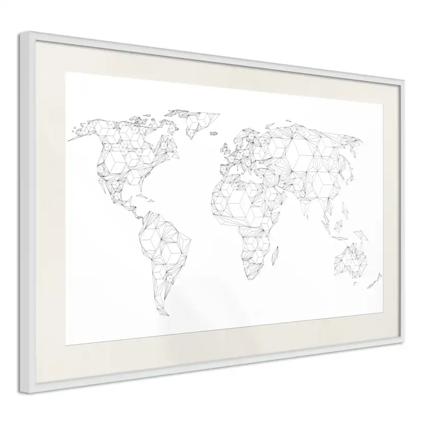 Poster Artgeist Affisch Geometric Map