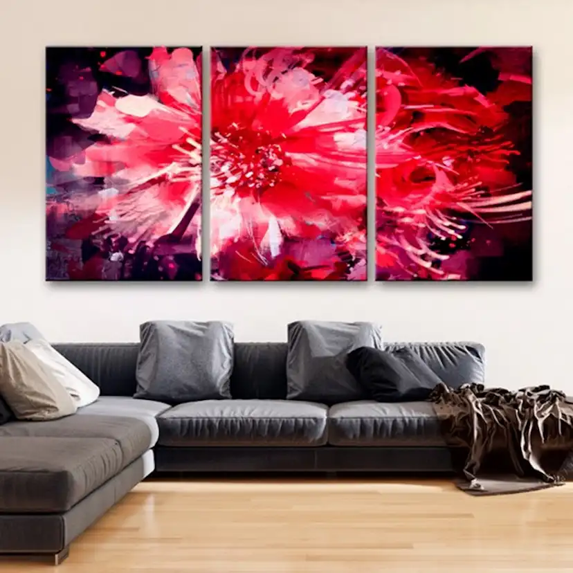 Tavla Arkiio Crimson Flowers