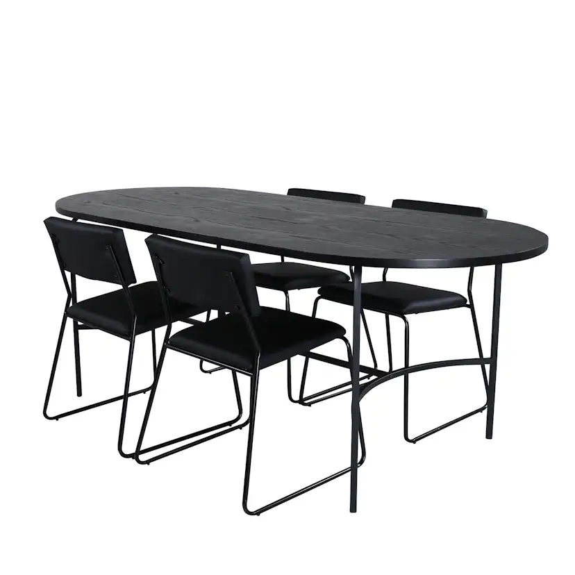 Matgrupp Venture Home San Francisco med 4 Kungshamn Stolar Konstläder